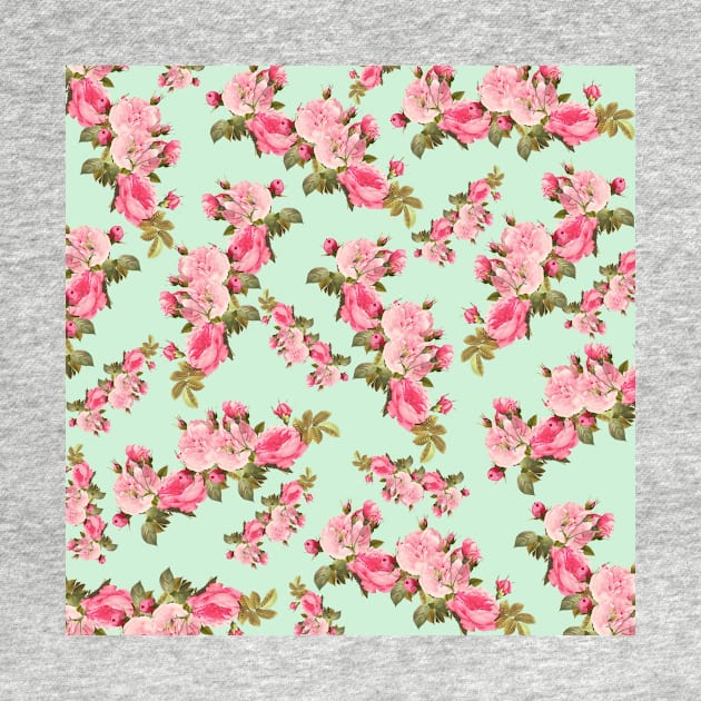 Vintage Rose Floral Pattern by FloralPatterns